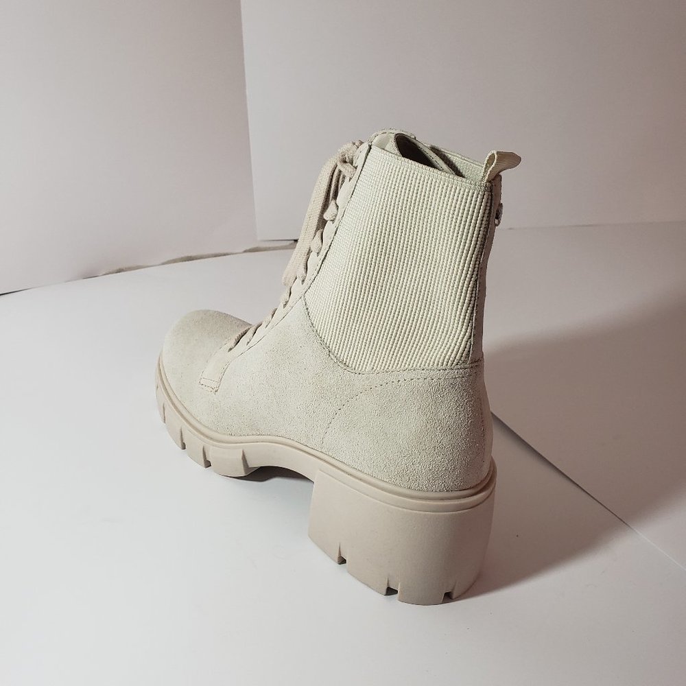 Ankle boots, Steve Madden, Ivory, laced, platform, size 8.5M